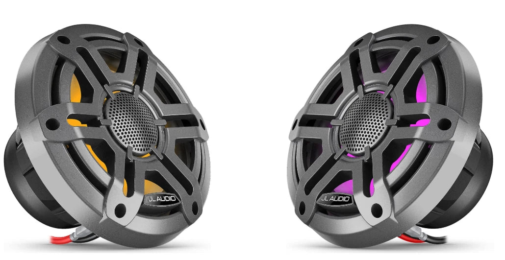 JL Audio M200 6.5" Marine Speakers Gray Sport Grilles with RGB LED 010-04753-03
