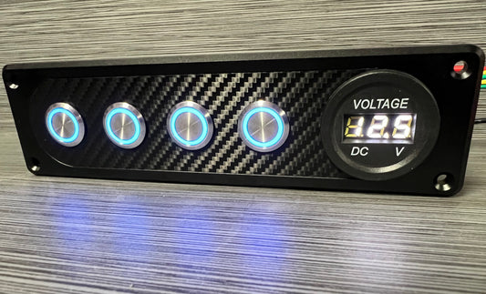 Billet Switch Panel w/ Voltmeter