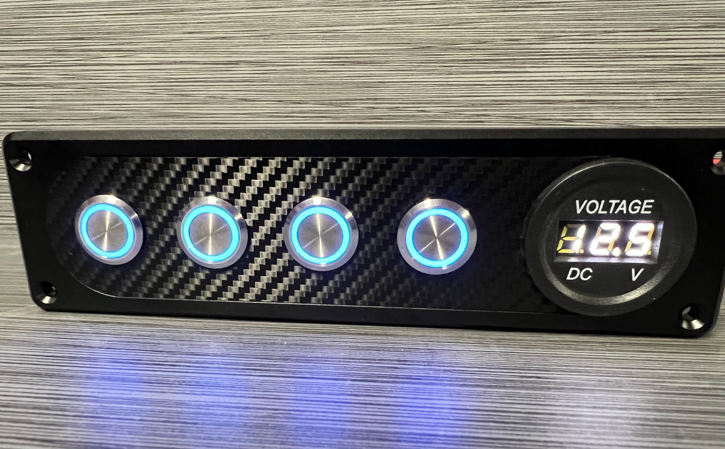 Billet Switch Panel w/ Voltmeter