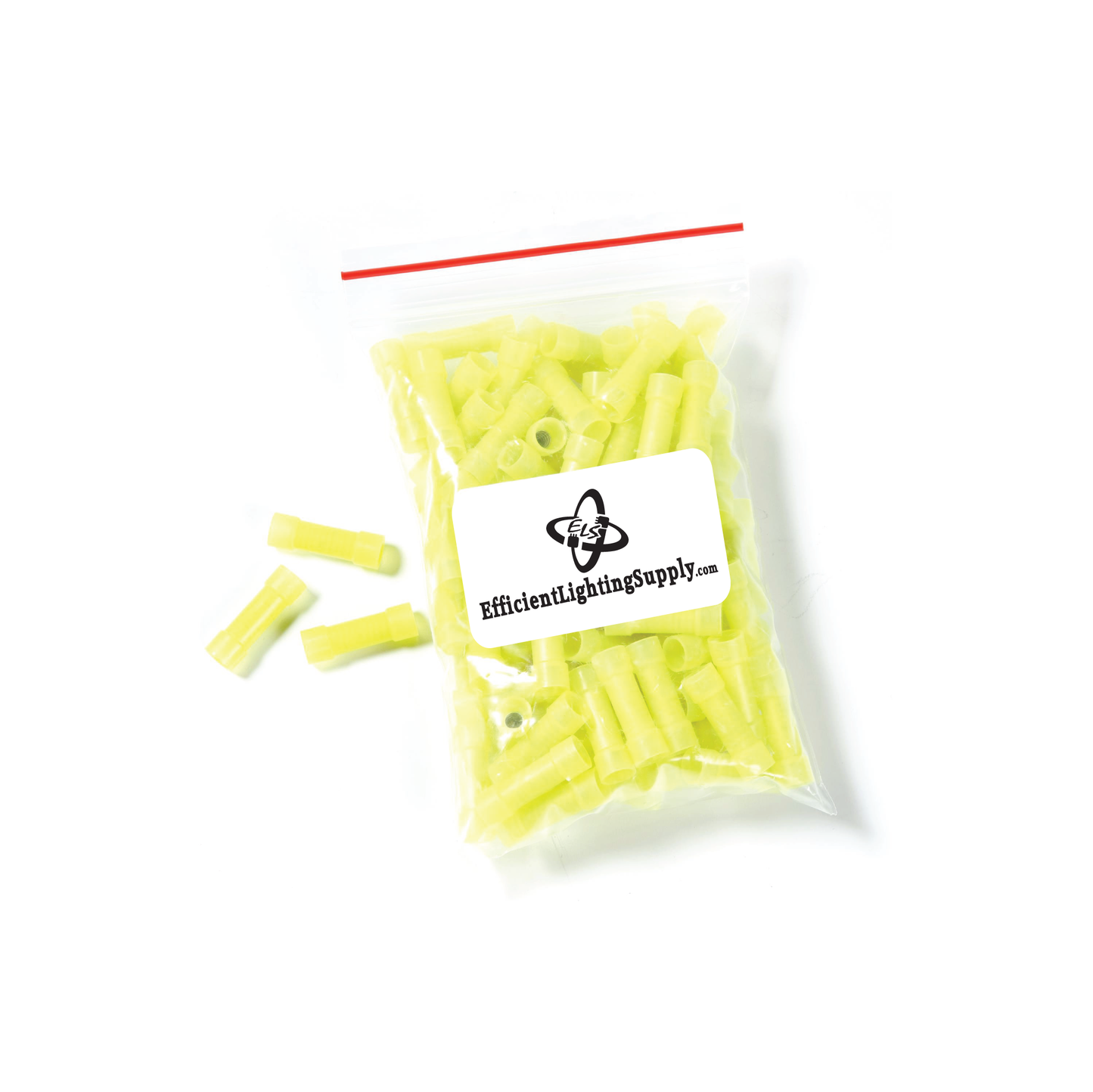 100 Pack Yellow Nylon Butt Connectors