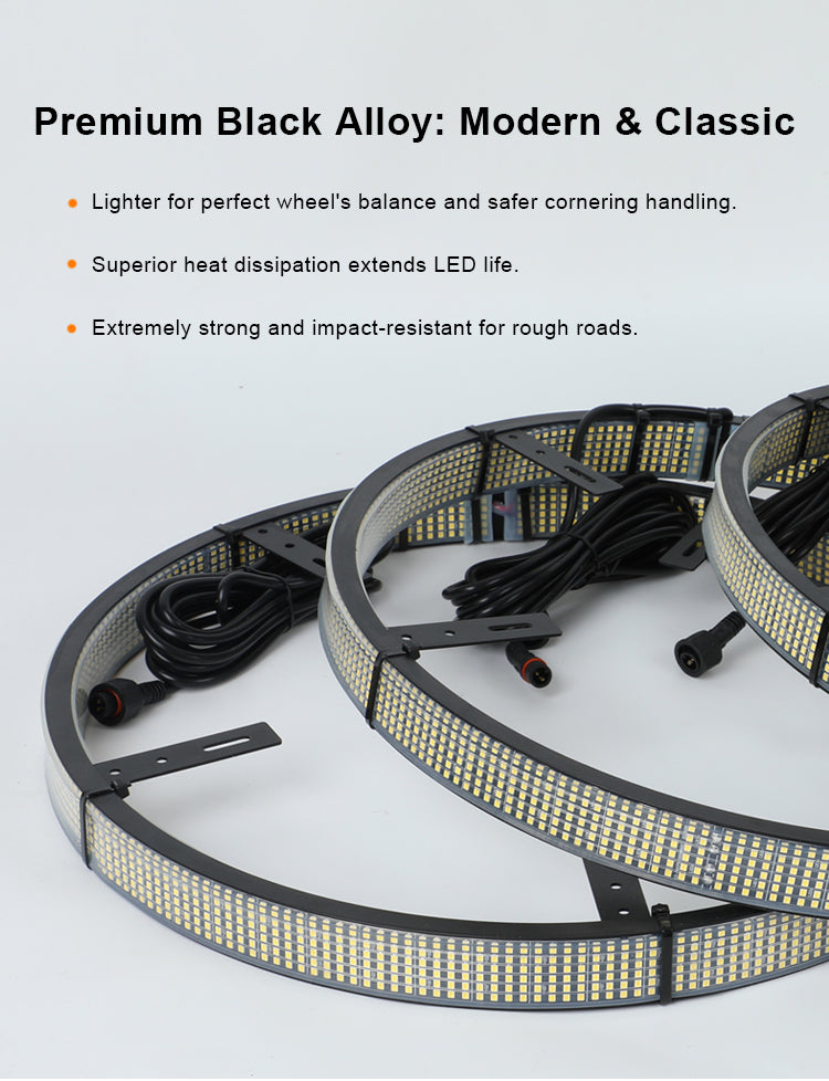 17" 12 Row High Output LED Wheel Light Kit