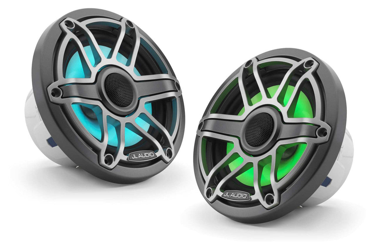 JL Audio M6-650X-S-GmTi-i 6.5" Marine Speakers Gunmetal Sport Grilles