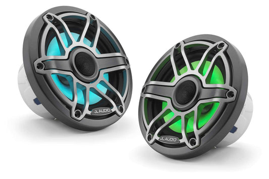 JL Audio M6-650X-S-GmTi-i 6.5" Marine Speakers Gunmetal Sport Grilles
