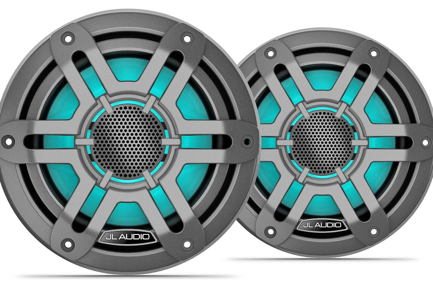 JL Audio M200 6.5" Marine Speakers Gray Sport Grilles with RGB LED 010-04753-03