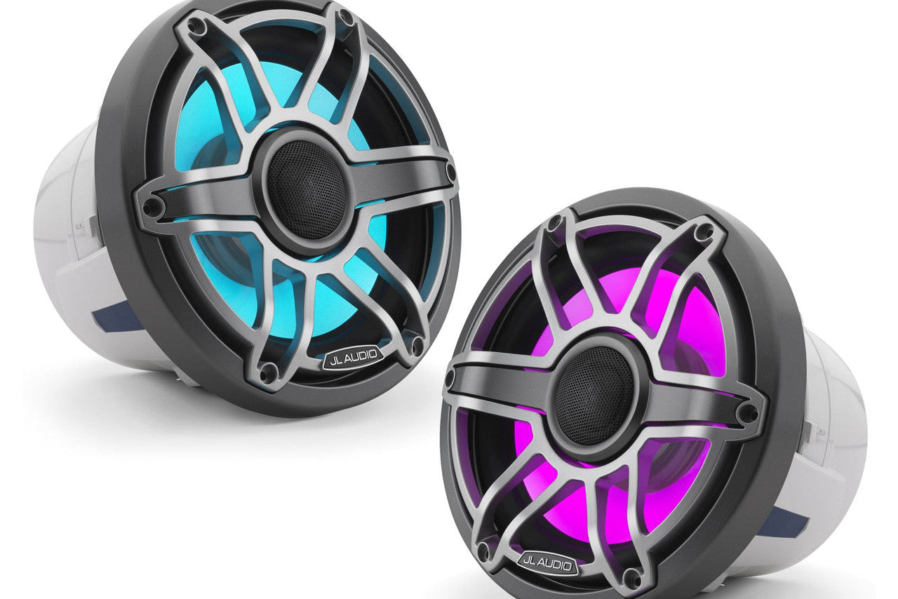 JL Audio M6-880X-S-GmTi-i 8.8" Marine Speakers Gunmetal Sport Grilles