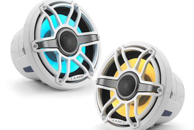 JL Audio M6-880X-S-GwGw-i 8.8" Marine Speakers White Sport Grilles