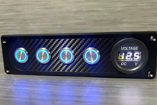 Billet Switch Panel w/ Voltmeter