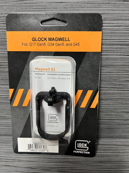 Glock Modular Magwell For Glock G17 Gen5, G34 Gen5, G45 - 50431 Polymer Black