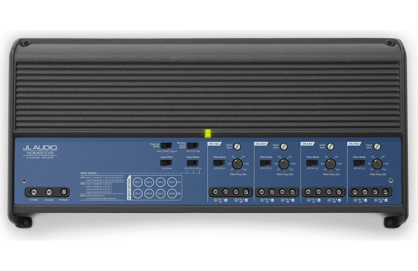 JL AUDIO XDM800/8v2 8-channel marine amplifier